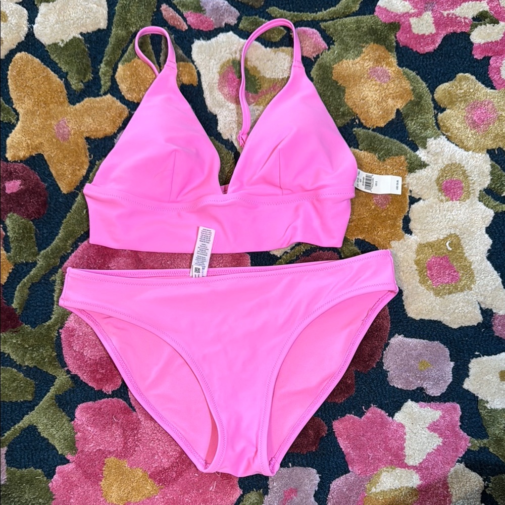 Aerie Bright Pink Two-Piece Swimsuit